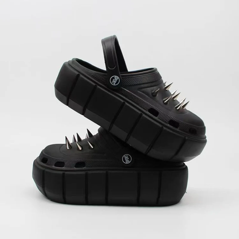Street Fashion Y2K - Y2K Stil Nietenloch Schuhe Damen Sommer