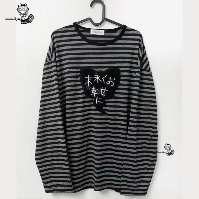 Street Fashion Y2K - Y2K American Punk Vintage O-Ausschnitt Langarm-Shirts