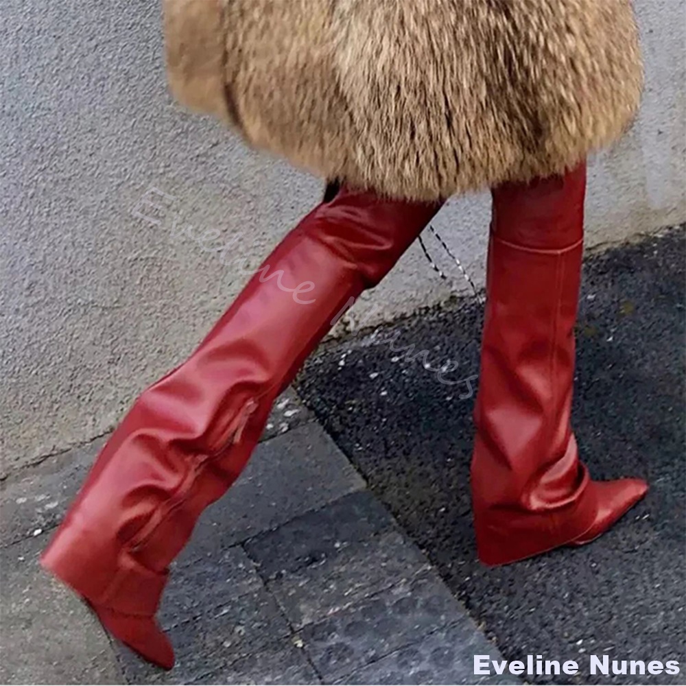 Street Fashion Rome 2025 - 2025, neue spitze Zehen, modische Overknee-Stiefel