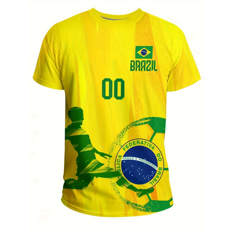 Street Fashion Brazil - 3D Gedruckt Brasilien Sport T-Shirt Für