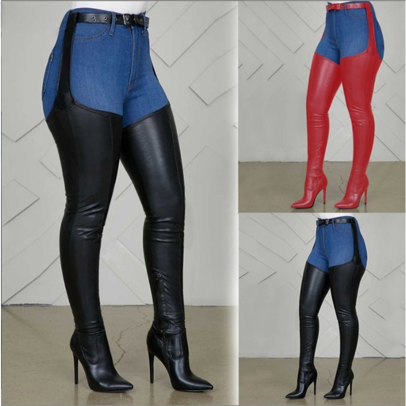 Street Fashion Rome 2025 - Schwarze Overknee-Stiefel Große Größe 46 Sexy