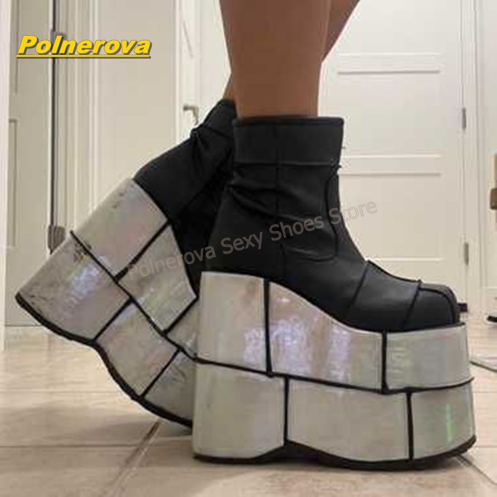 Damen Y2K Mehrfarbige Plateau- – Street Fashion Y2K Bewertung und Preis