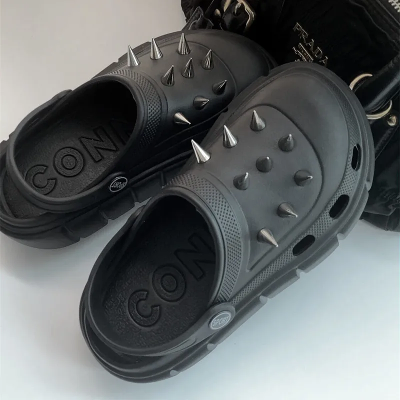 Y2K Stil Nietenloch Schuhe Dam – Street Fashion Y2K Bewertung und Preis