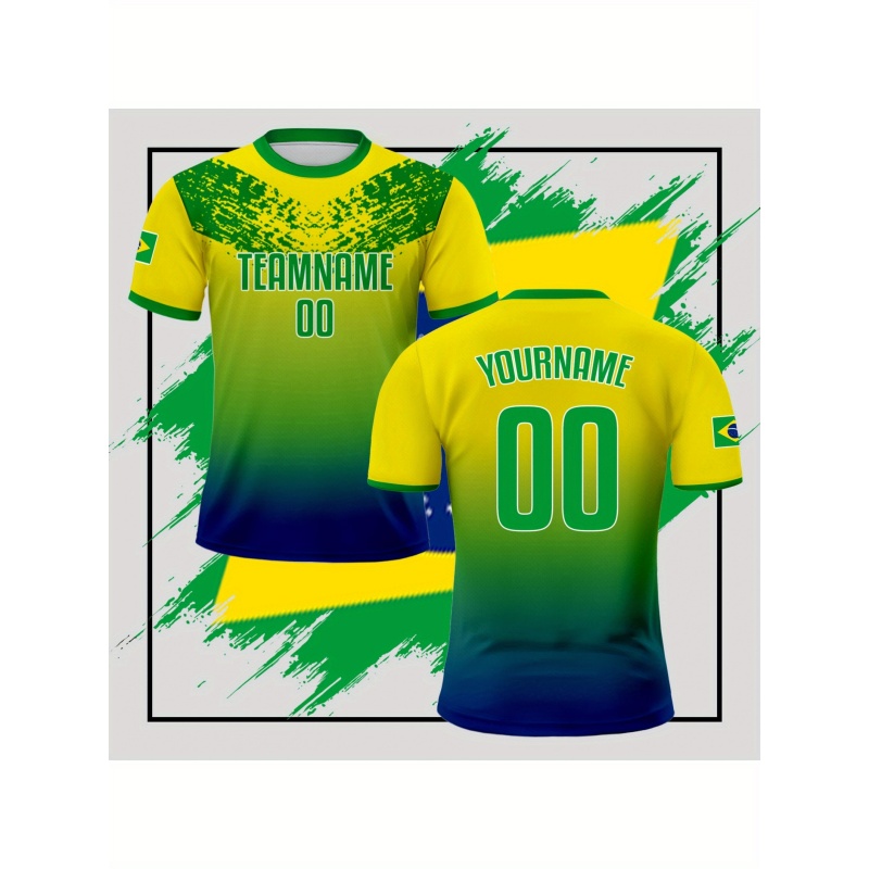 3D Gedruckt Brasilien Sport T- – Street Fashion Brazil Bewertung und Preis