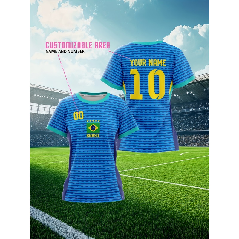 3D Gedruckt Brasilien Sport T- – Street Fashion Brazil Bewertung und Preis